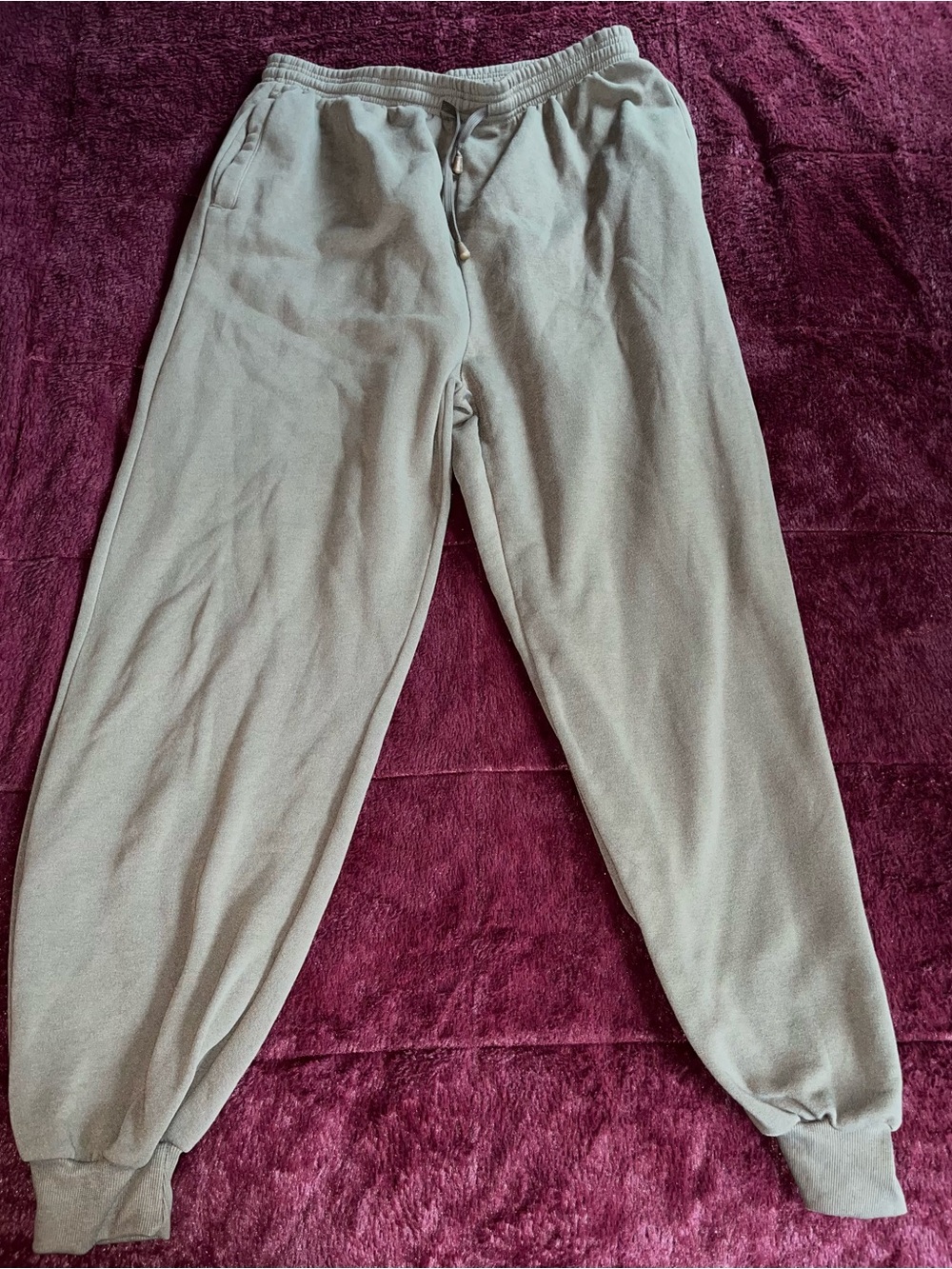 Men's Olive Green Jogger Sweatpants and Sweatshirt Set - Casual Comfort
